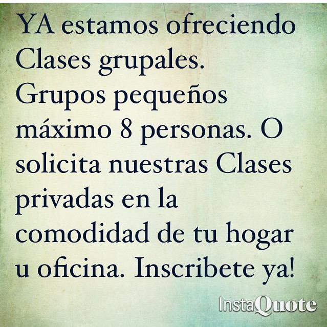 GOALIDIOMAS's tweet photo. YA estamos ofreciendo Clases grupales. Grupos pequeños máximo 8 personas. Inscribete ya! http://t.co/C3VNl7C91K