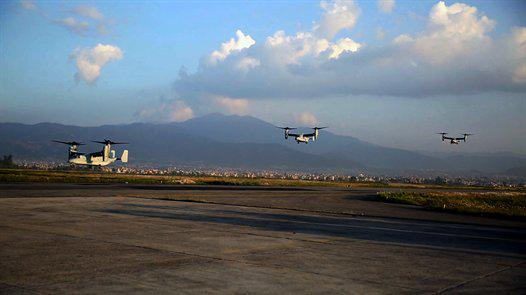 .<a href="/USMC/">U.S. Marines</a>​ V-22 Ospreys fly into Nepal, May 3, 2015.  #NepalEarthquake For more photos visit:  go.usa.gov/3KjdF
