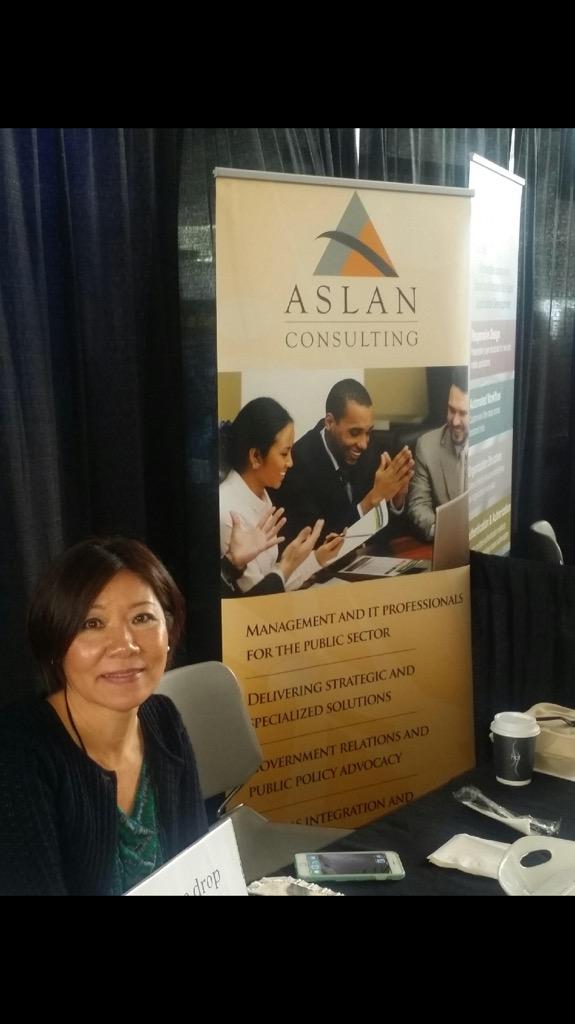AslanConsulting's tweet photo. The one and only Nancy Schafer at the Aslan booth at the #CCISDA conference. #Aslan http://t.co/u17MvR5L41