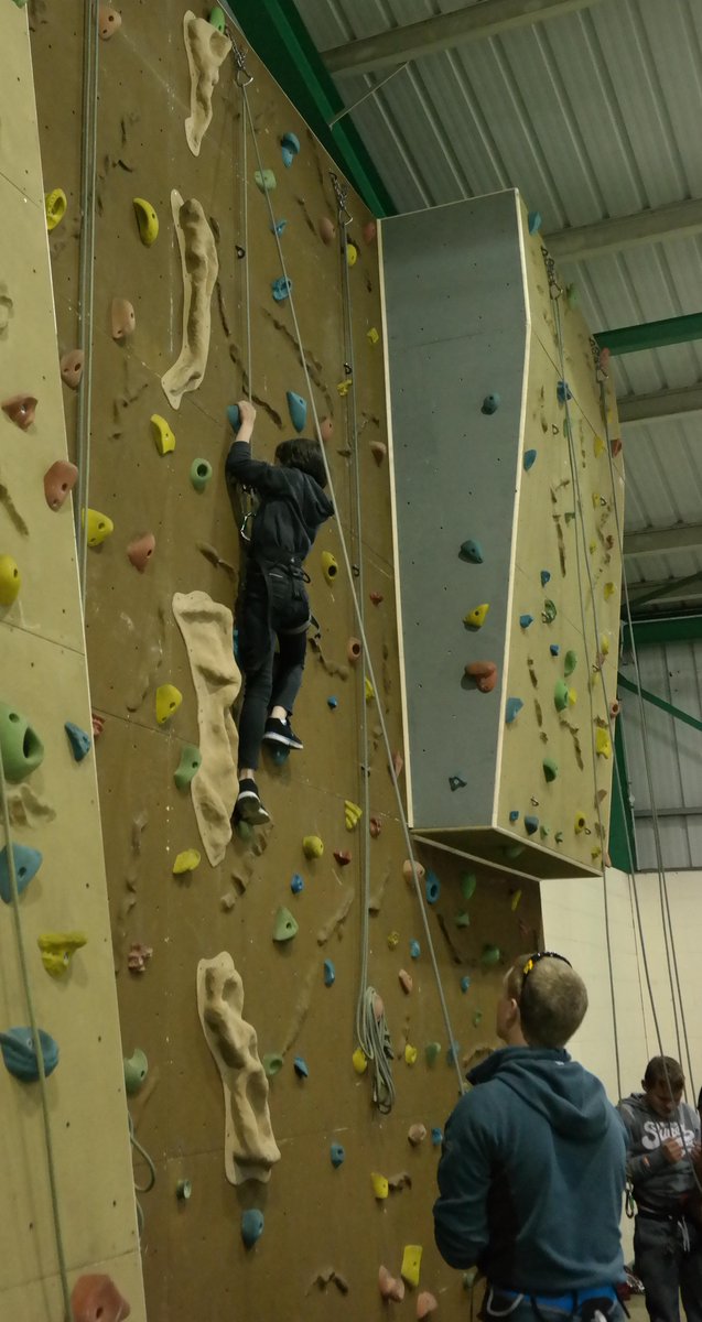 sbproud's tweet image. @BroadwayEast1st Katie on the Kirkley Hall Climbing Wall #getactivechallenge