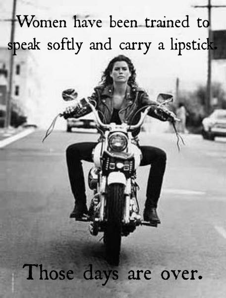 amborg's tweet image. #Women have been #trained to speak softly and carry a lipstick.  Those #days are over.  #feminism