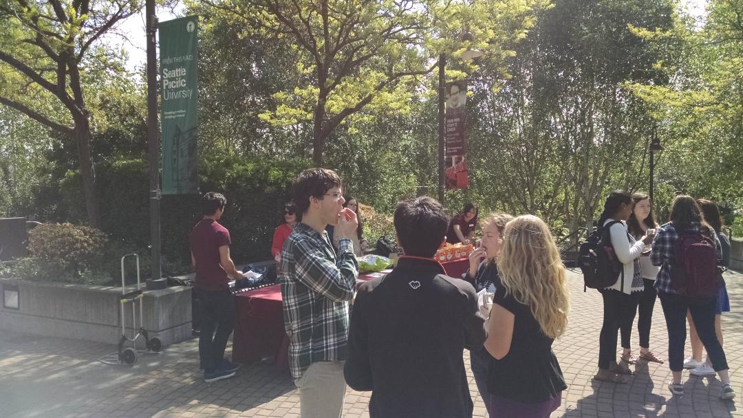 SPUalum's tweet photo. ILoveSPU week kick off was awesome!  ASSP President John Jarmin gave the first gift &amp; shared his SPU love.  #ILoveSPU http://t.co/89puhpk9Dy
