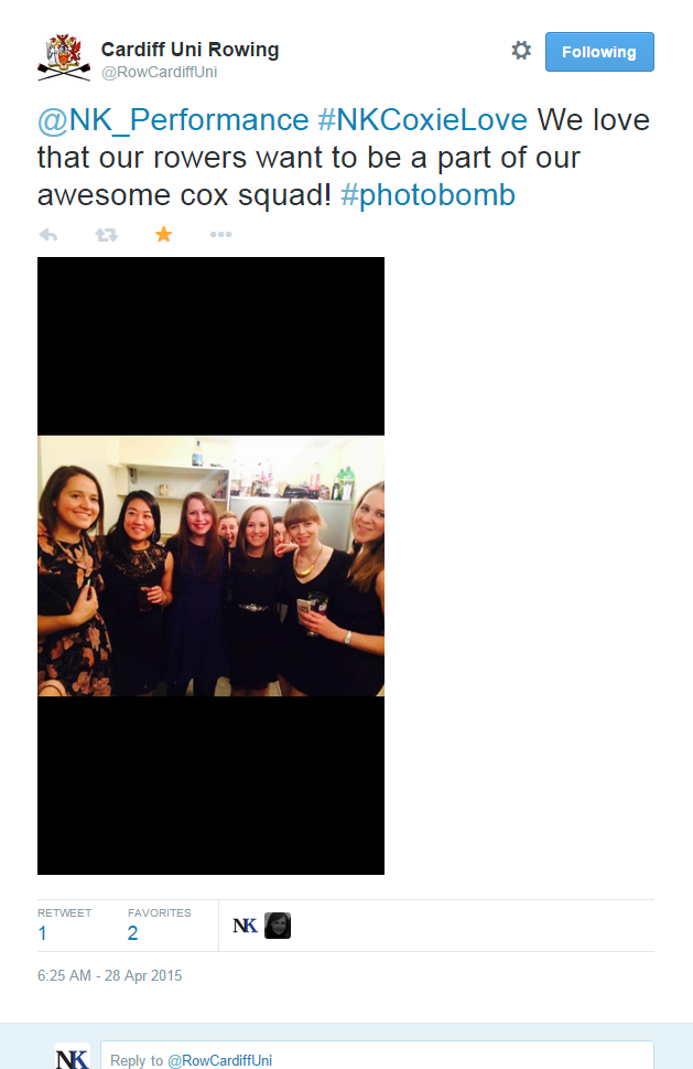 Congratulations to <a href="/RowCardiffUni/">Cardiff Uni Rowing</a>, winner of our #NKCoxieLove contest! Please private message us your e-mail address!