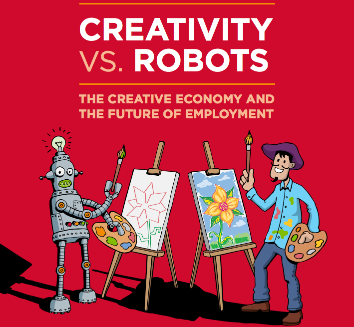 TechNation's tweet photo. #CreativityVsRobots @Nesta_UK's research looks at UK creative economy & future robotic impact: http://t.co/KWhFfqQi9S http://t.co/yNomHXwvk7