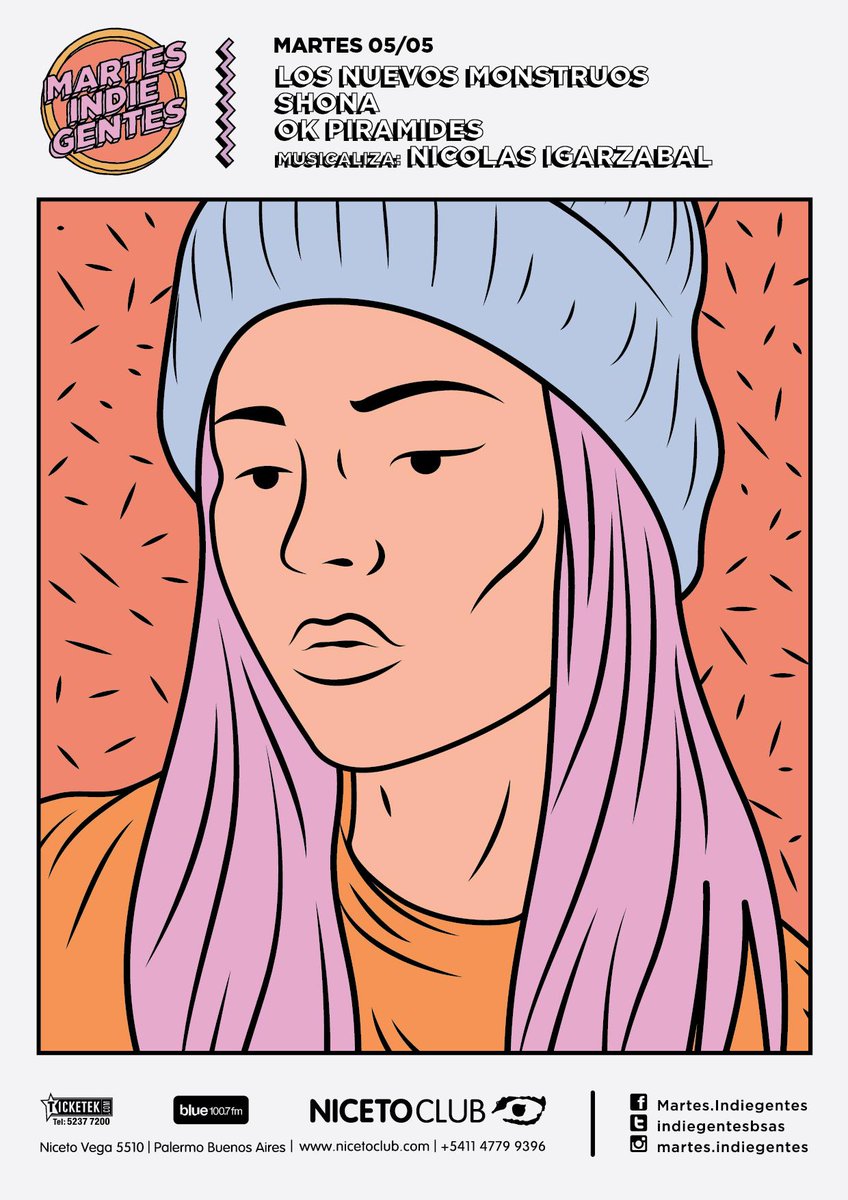 ¡¡¡Estrenamos mayo en <a href="/indiegentesbsas/">Martes Indiegentes</a>, en <a href="/NicetoClub/">Niceto Club</a>, con <a href="/nuevosmonstruos/">Los Nuevos Monstruos</a>, <a href="/OKPiramides/">Ok Piramides</a>, <a href="/espiriturock/">Nicolás Igarzábal</a> y Shona!!!