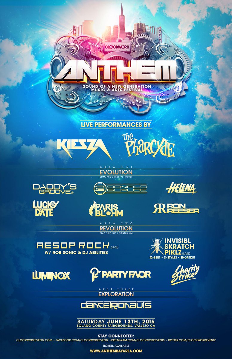 ClockworkEventz's tweet image. Happy Monday! Don't forget to grab your tickets for #anthembayarea at $49.00. 

buff.ly/1PiVX8M