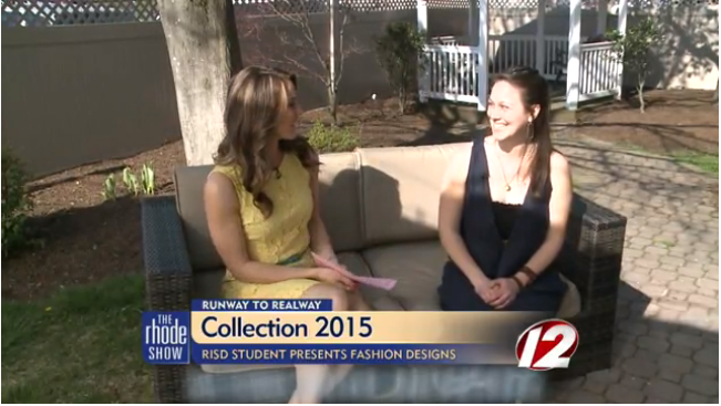 risd's tweet photo. Megan Mitchell [15 AP] appeared on @TheRhodeShow to discuss @RISDApparel #Collection15 Video: http://t.co/UsEzvfoyjn http://t.co/zanQqVEbIk