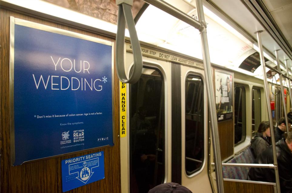 ColonCancerCoal's tweet photo. MT @agency672: @GYRIG subway cards are up on Boston "T". #PVBLICF @PvblicF #outofhome #OOH #outdooradvertising http://t.co/xccX0oYABq