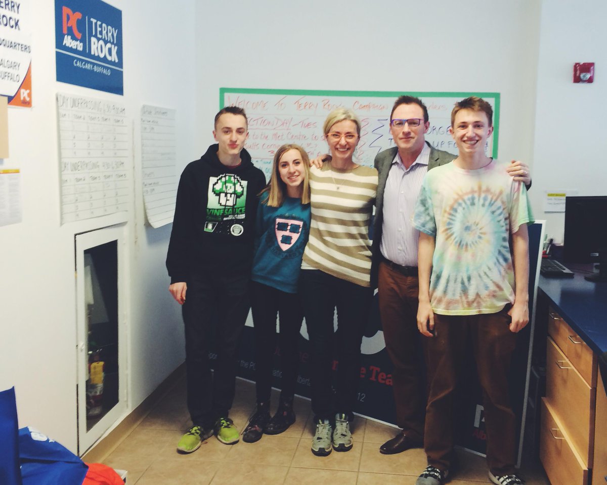 RockURVote's tweet photo. RT "@Rockster: Last night of doorknocking with the family http://t.co/5UsEhErMEE" good lookin crew! #abvote