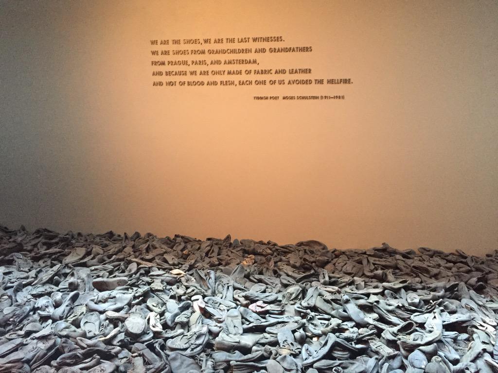 harperk2015's tweet photo. It's hard to believe that these are the shoes of people who were victims of the Holocaust. #dcskylion http://t.co/LANB9W1HWK