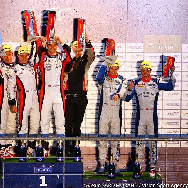 Zoel_Amberg's tweet photo. First podium in my first @FIAWEC race. Very good job by my team mates and the whole team @TeamSARDMORAND, THANKS 🏆😃 http://t.co/QQzEb86KRy