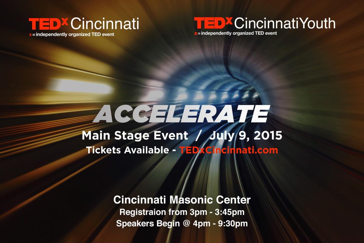 TEDxCincinnati's tweet photo. Tickets to the Main Stage Avail.NOW https://t.co/Yt2bP3E1ju @UnitedWayGC,@Coach_Reed @TEDxCinciYouth @HYPECincinnati http://t.co/KzAG8hfHlQ