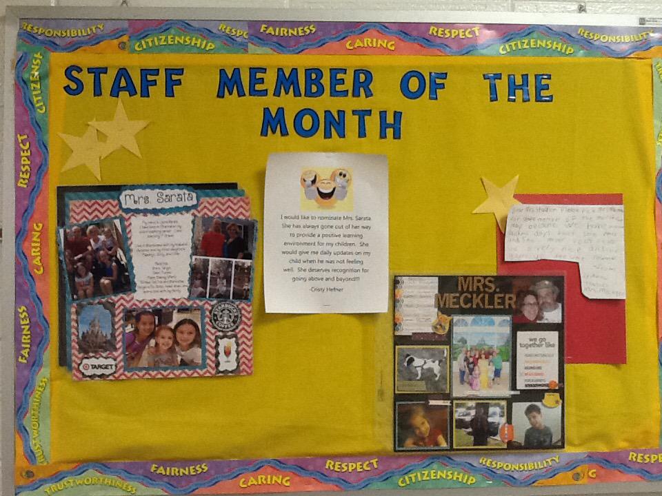 NBG teachers of the month. Thank you for your dedication!