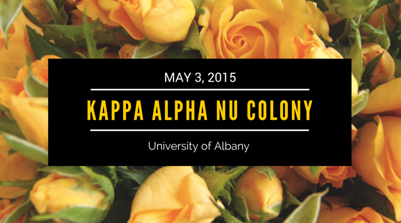 KDP_NAS's tweet photo. We are thrilled to announce that Kappa Alpha Nu Colony was founded on May 3, 2015 at the University at Albany! MTSND! http://t.co/Nyujt9uCTu