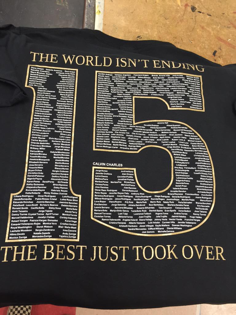 Come tomorrow during lunch to L-5 to get your senior T Shirt if you paid the first order