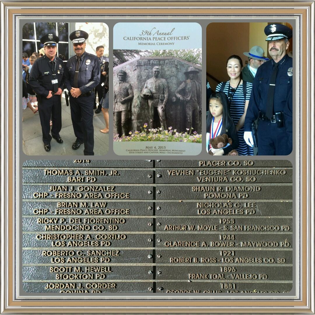 LAPDChiefBeck's tweet photo. Monumental &amp; dignified Memorial Ceremony in Sacramento w/#LAPD Lt.CraigLally #OfcrCortijo  #OfcrLee #OfcrSanchez http://t.co/OuMI5VVYDl