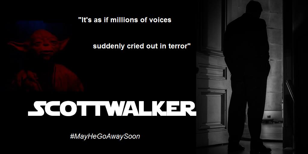 leroyJr's tweet photo. Scott Walker #StarWarsDay promotion compared himself to Leah, my friend Mike fixed it >> http://t.co/POVsRYrjAE