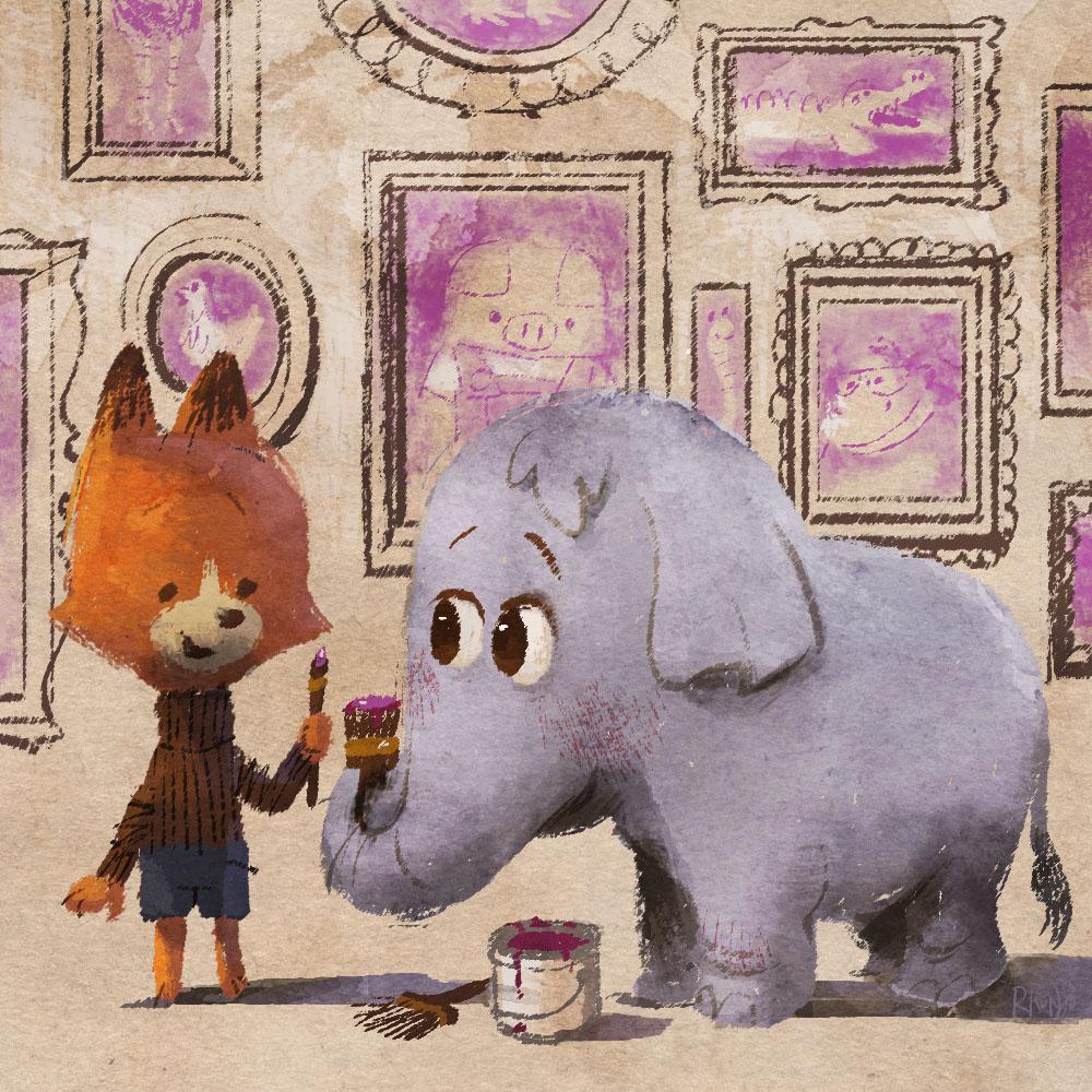 tinyteru's tweet photo. Beautiful piece from @TheDamKeeper featuring Ellie and Fox. Luv Day 12 of #20daysofEllie @DisneyHyperion @tonkohouse http://t.co/D3nBFgtcpo
