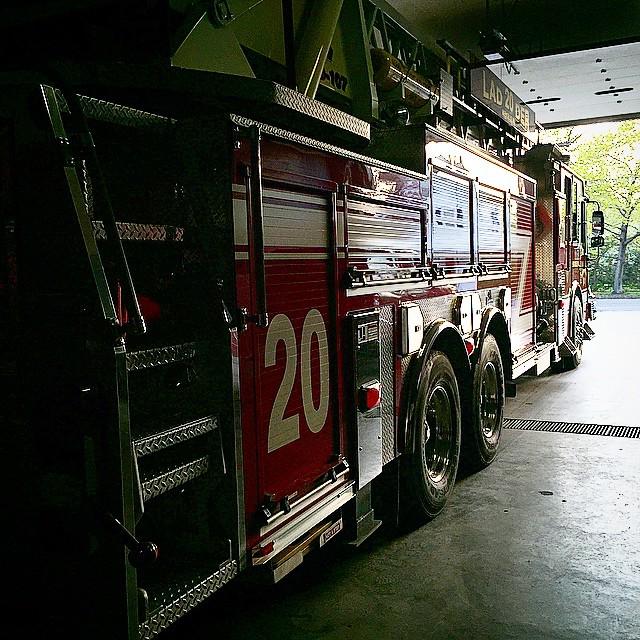AFireStation's tweet image. Found this cool photo, not mine Perfect day at the building 🚒 #ladder20 #emt #ems #firetruck #sunny #summer