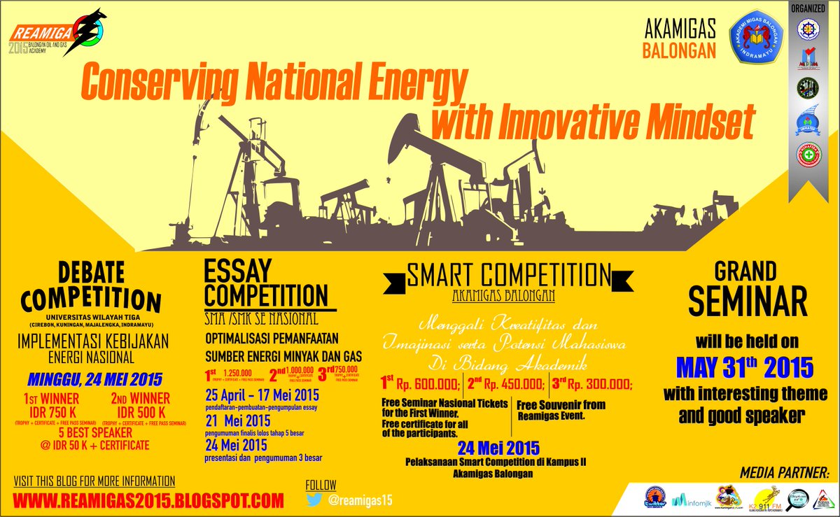 infoMJLK's tweet photo. Rangkaian Event Akamigas 2015: Smart, Debate &amp; Essay Competition Info klik -> http://t.co/epQBYGIh1a  or @reamigas15 http://t.co/08RcPJC5S4