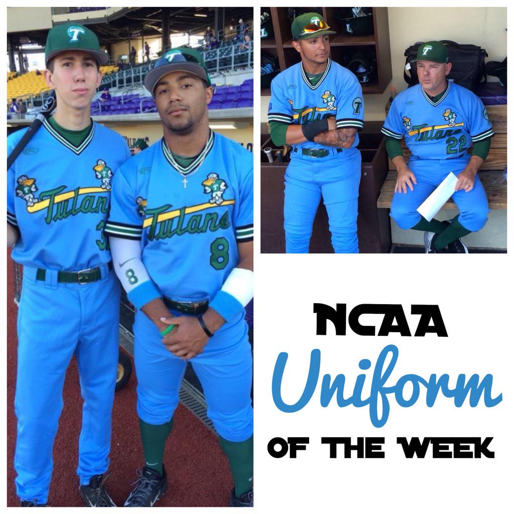 NCAA Baseball Uni's on Twitter "NCAAUniOfTheWeek honors go to Tulane