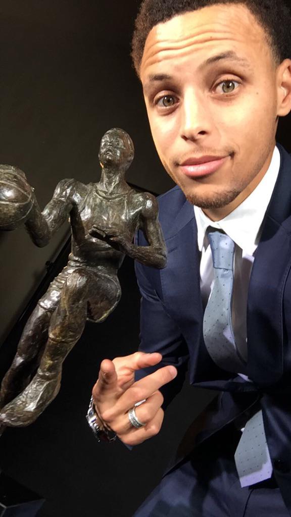 NBA's tweet photo. Just a kid &amp; his 🏆! #KiaMVP http://t.co/hZUXHLiuap