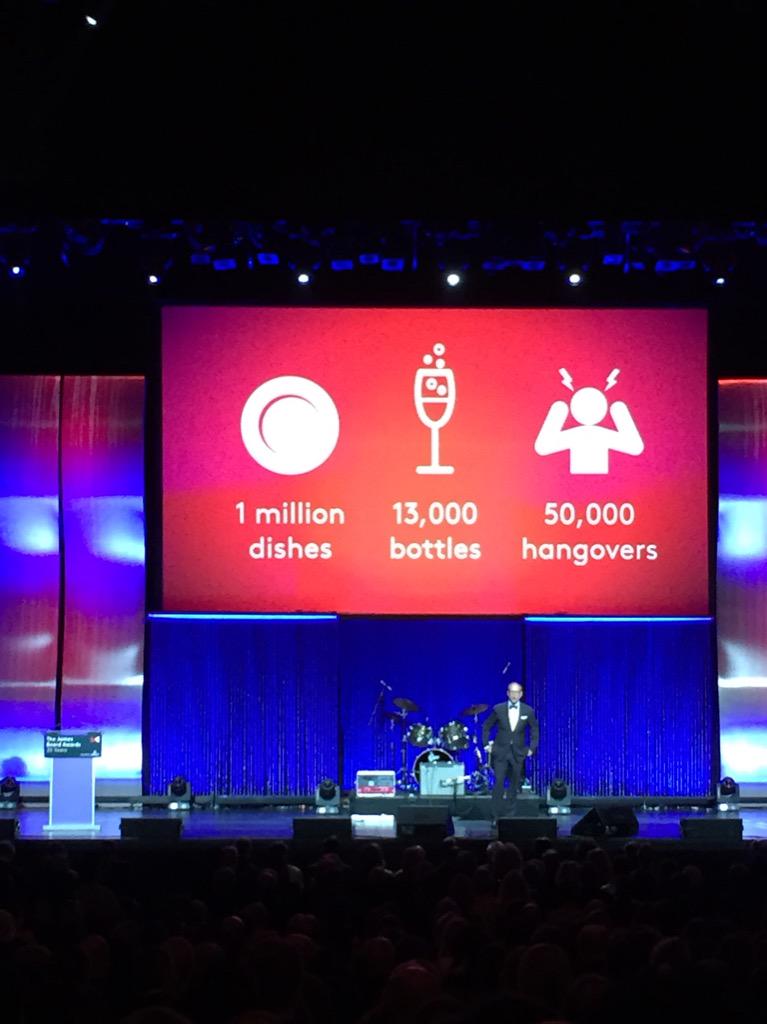 Celebrity emcee! He's singing an original song: "The Meat Goes On!"