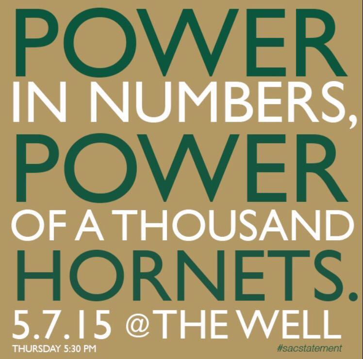 SacSTATEMENT's tweet image. Join us this Thursday at The Well! Be apart of something awesome and it's FREE! #SacStatement