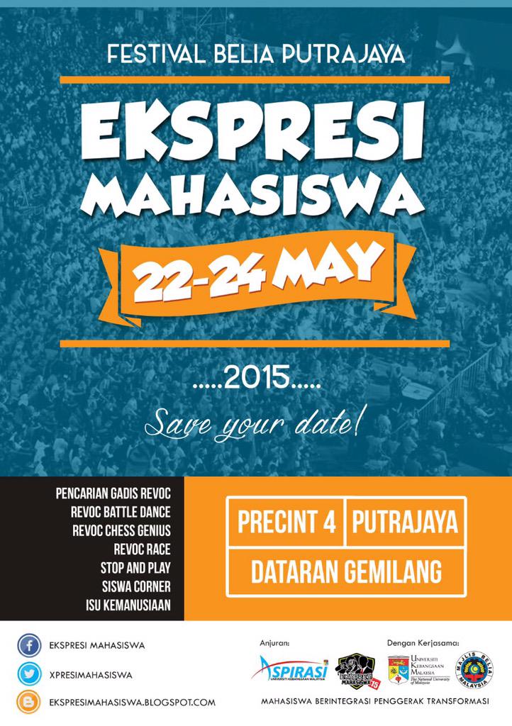 XpresiMahasiswa's tweet image. Semua dijemput hadir untuk sertai program-program kami yg gempak. 
Ribuan ringgit untuk dimenangi. #fbp15 #ukm #mbm