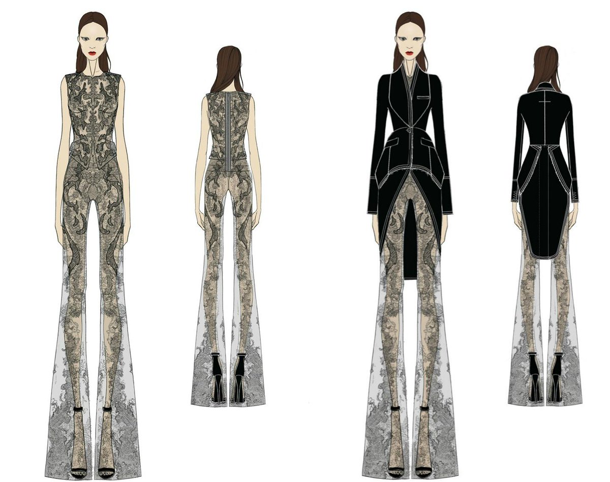 Riccardo Tisci Givenchy Sketches