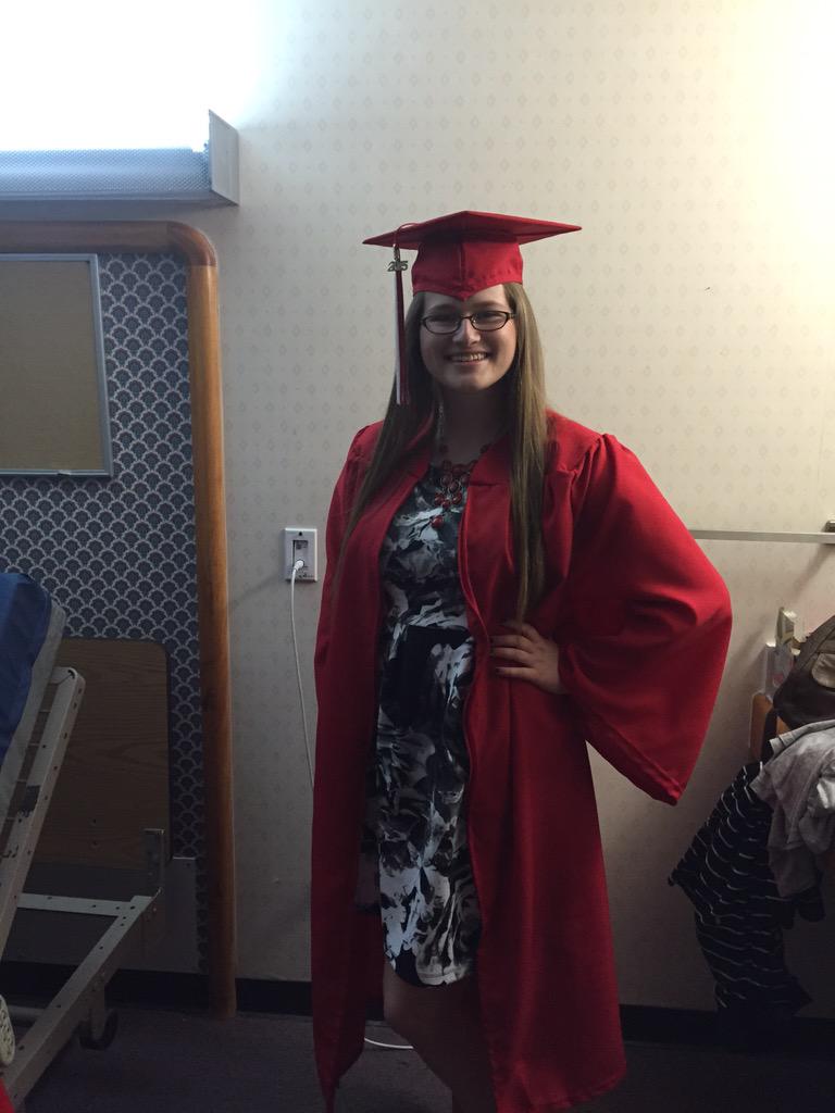 polk_haley's tweet photo. Mock Graduation ceremony at my dads nursing home. Thanks @FWCcards for making this possible. It means a lot❤️ #BBCG http://t.co/vw1ZDUC5B8