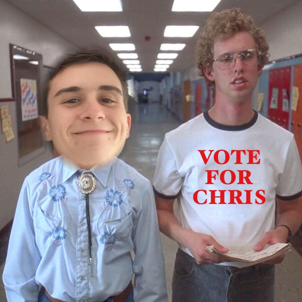 Vote4Fischer's tweet image. Vote for Chris. Napoleon Dynamite would!--CF