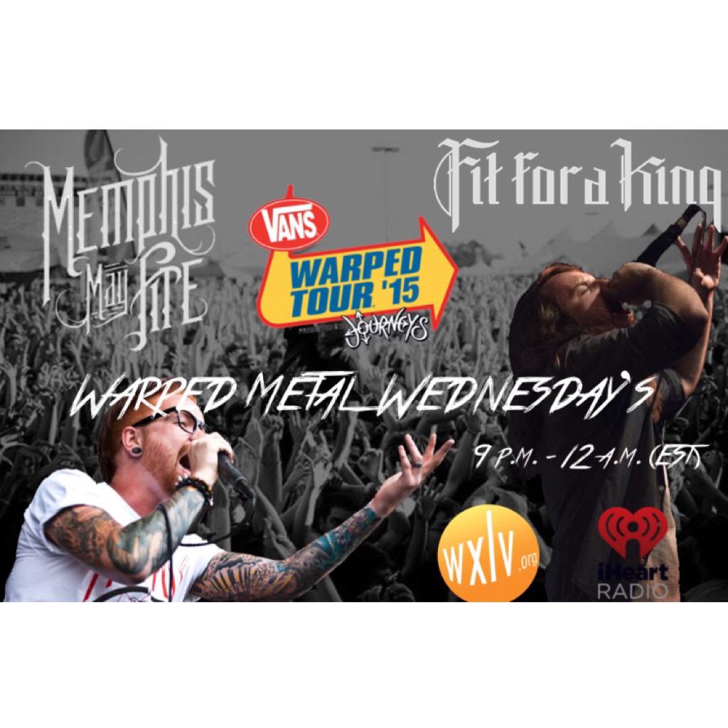 VansWarpedTour's tweet photo. .@wmwxlv will be featuring two metal acts from the 2015 @VansWarpedTour every Wednesday night until 6/19! http://t.co/8fzrdcyVS1