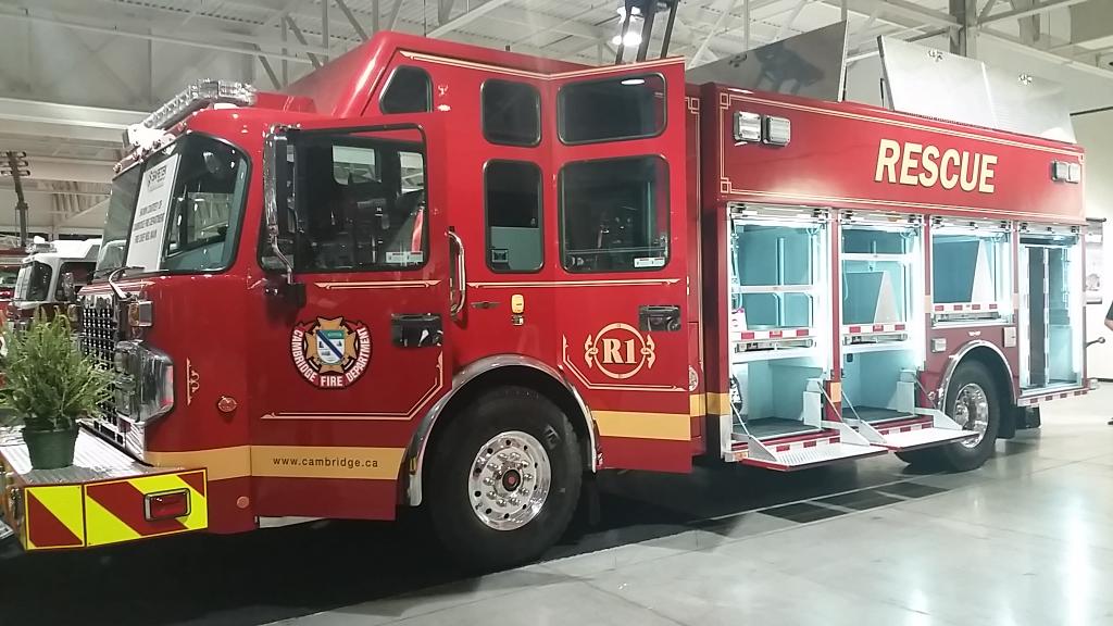 opffa's tweet photo. RT @Media371: Cambridge Fire Department new Rescue 1 on display at #OAFC2015. @CPFFALocal499 @firetrucksca http://t.co/2vMmam9aX3
