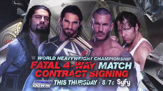 WWE's tweet photo. We make it official THIS THURSDAY on @WWE #SmackDown on @Syfy! http://t.co/UuHWND2wrz