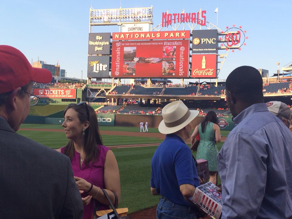 bridgetroddy's tweet image. Thanks to @RPublicService for hosting us on the field @nationals game! #pswr