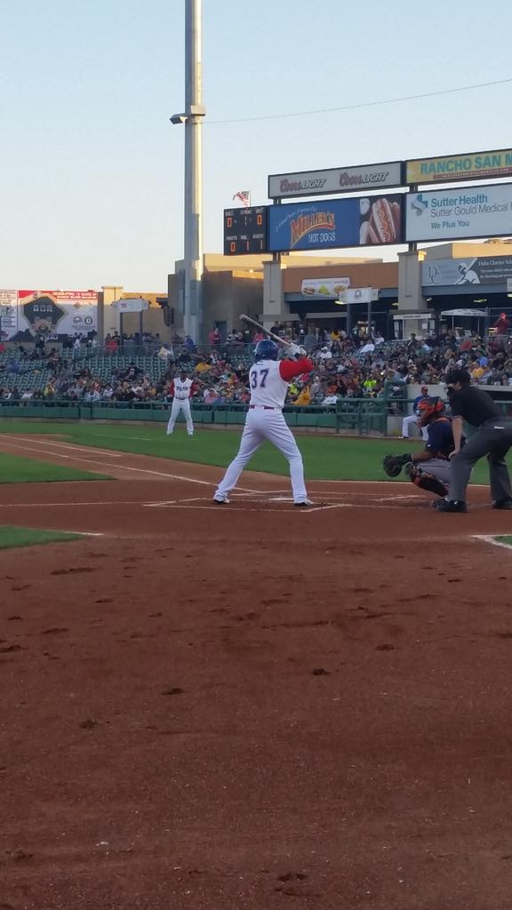 Section148's tweet photo. #Section148 is here to support @Coco_Crisp and the @stocktonports!!! http://t.co/NY5zl7EZ42