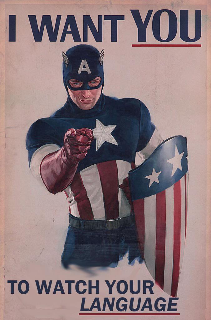 #CaptainAmerica #AvengersAgeOfUltron #watchyourlanguage