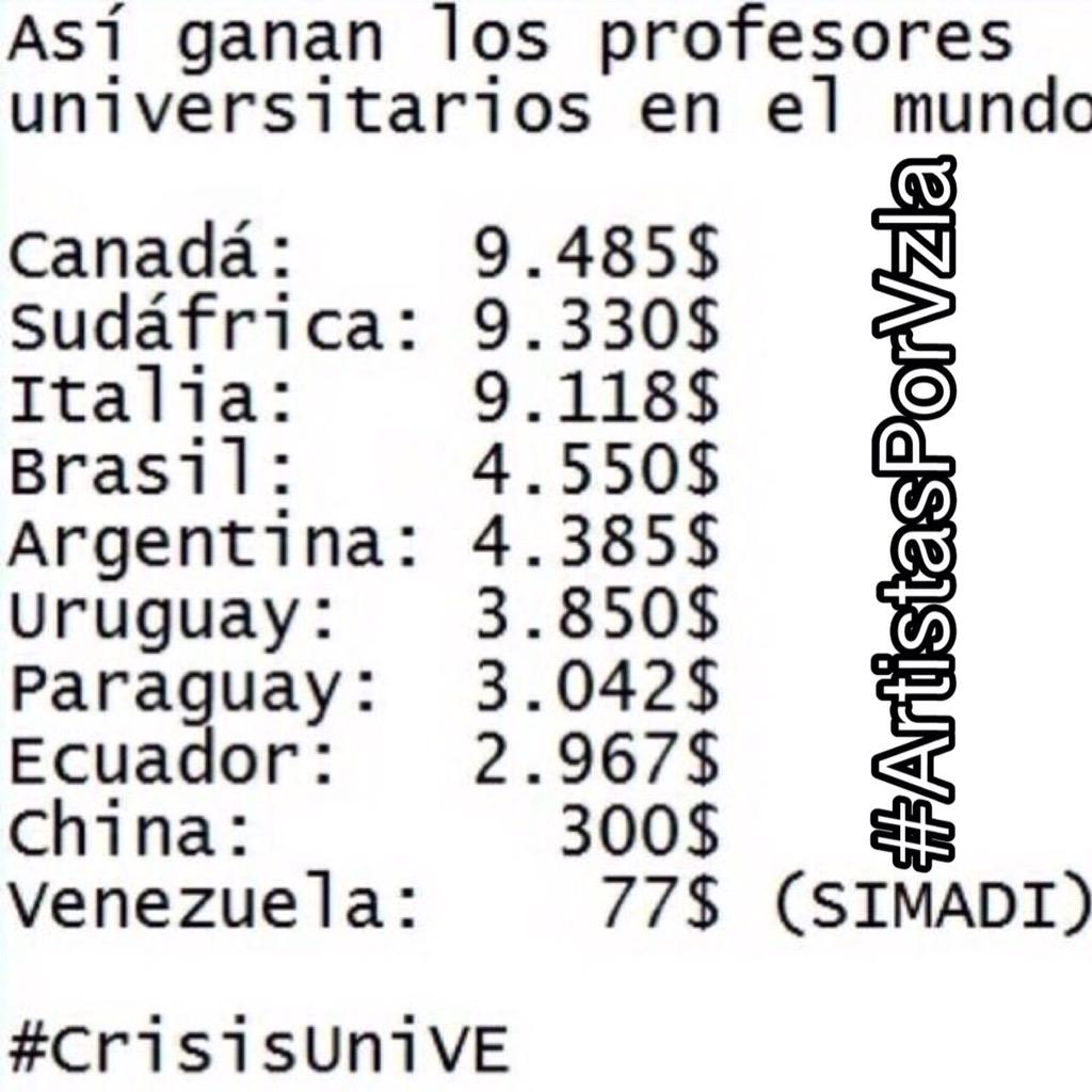 BelenMarrero's tweet image. Un país sin educacion, no necesita un presidente, le basta un dictador que lo mande #CrisisUniVe #ArtistasPorVzla