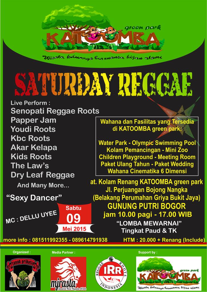 H-4 menuju "SATURDAY REGGAE" at Kolam Renang Katoomba Gunung Putri BOGOR live <a href="/SenopatiRR/">Senopati ReggaeRoots</a> MC <a href="/Delluuyee/">Dellu Uyee</a> <a href="/MJrasta_/">MJrasta.com</a>