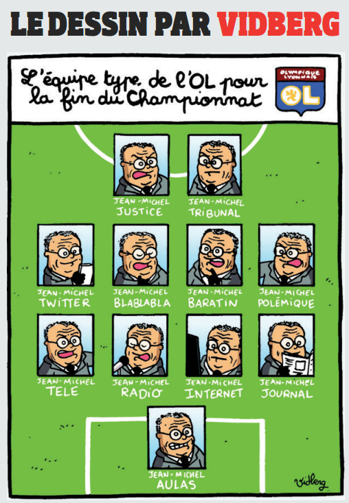 lequipe's tweet photo. L'équipe type de l'OL pour la fin du Championnat (par @vidberg) http://t.co/kaSOSGQb39