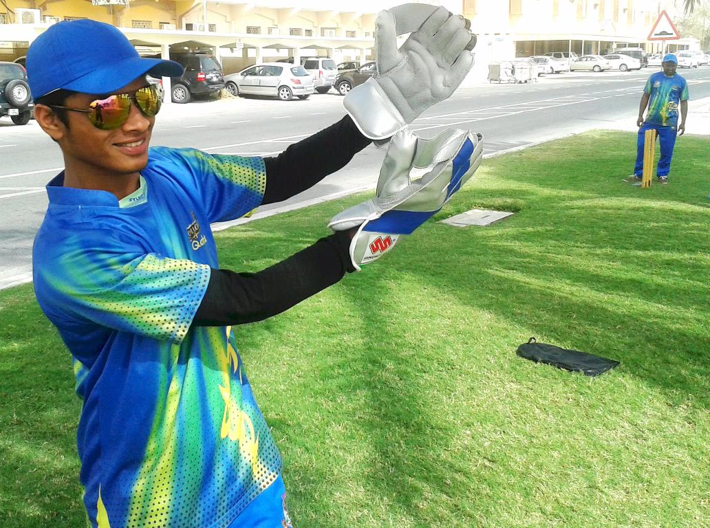Sk_Abid7's tweet image. #DuringPractice.
 #WicketKeeper S.Abid7
 Before the game against #IndiaXi
 I'm really enjoying my positions in Crckt