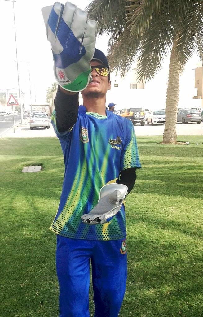 Sk_Abid7's tweet image. #DuringPractice.
 #WicketKeeper S.Abid7
 Before the game against #IndiaXi
 I'm really enjoying my positions in Crckt