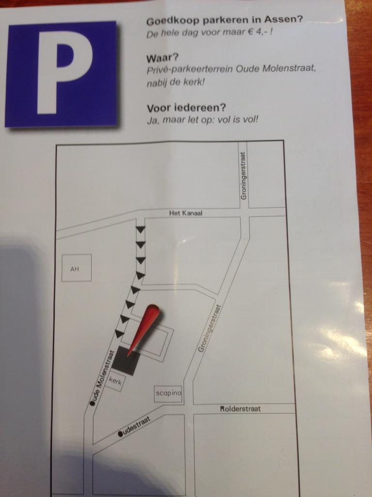 Goed initiatief #assen #parkereninassen