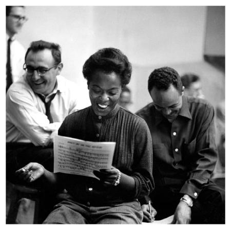 Ms_Golightly's tweet photo. #SarahVaughan with #BobbyShad and #QuincyJones, NYC, 1950. Photo by #HermanLeonard http://t.co/timh9I6vBE