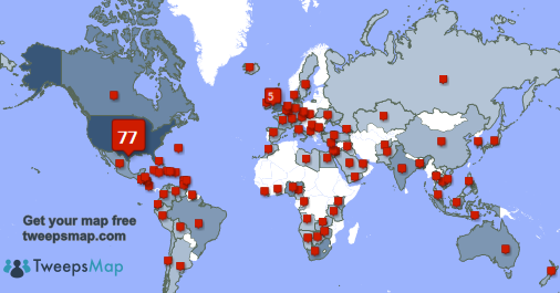 My followers live in USA (77%), UK.(5%)... Get your free map: http://t.co/GCleYofQdj http://t.co/X6D<a href="/tag/thanksall"class="tags"><span>#thanksall</span></a>