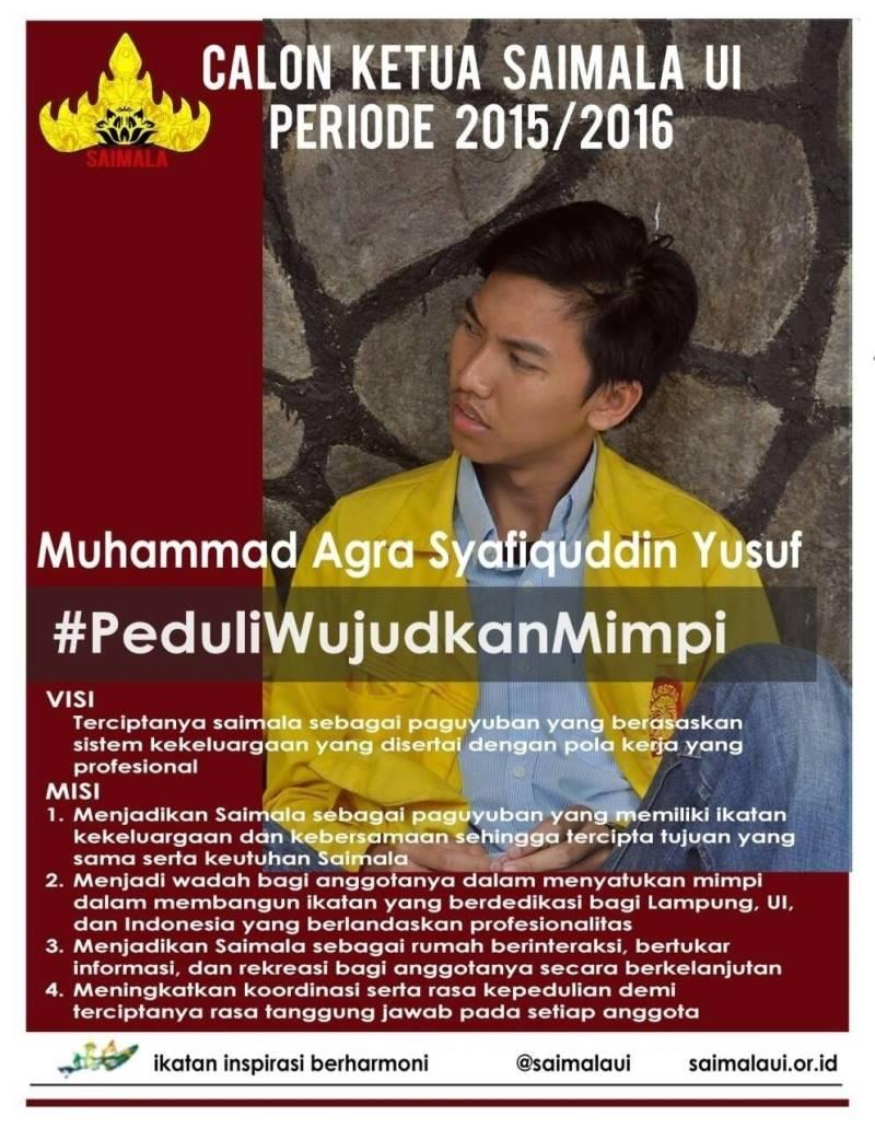 [ TAK KENAL MAKA TAK SAYANG ] Calon nomor urut 2 <a href="/AgraSyafiq/">Muhammad AgraS.Yusuf</a>