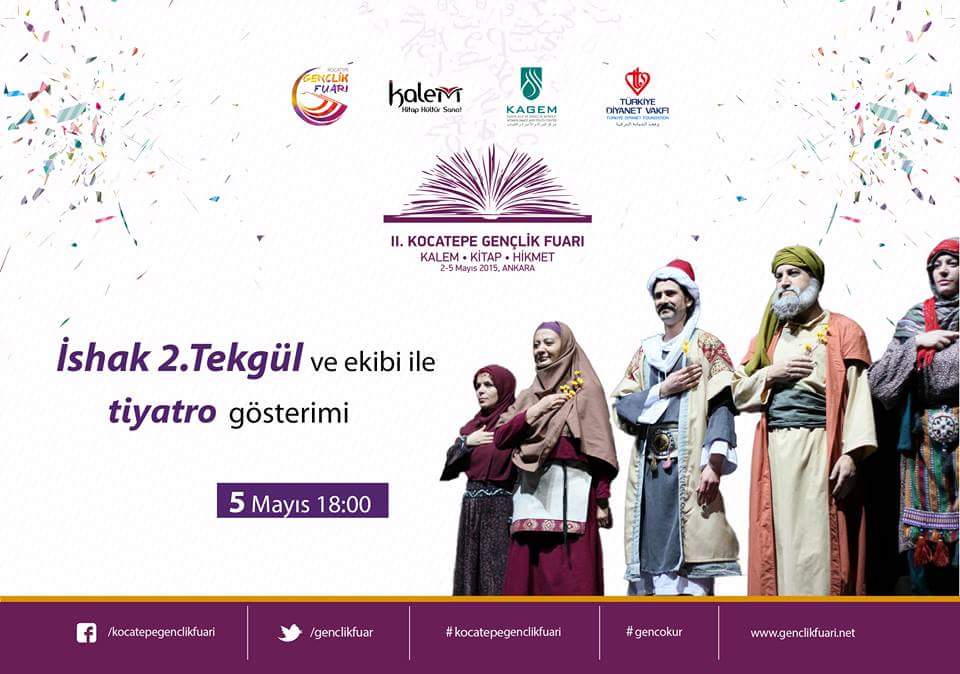 Bugün #KocatepeGenclikFuari nın son günü! Ishak 2.Tekgül ve ekibi ile tiyatro gösterimi 18.00 da sizlerle #gencokur