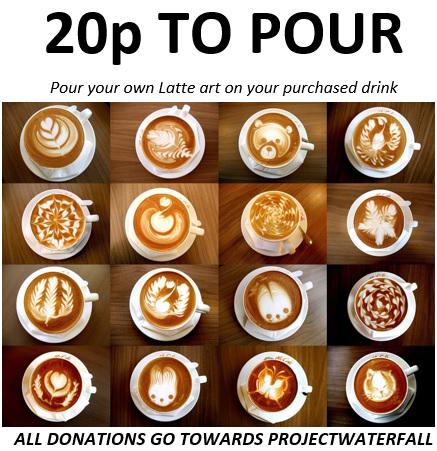 HH_Swindon's tweet photo. Today's Coffee Week Special: 20p to pour your own beautiful artwork on your purchased milky beverage! Have a go! http://t.co/PzViRKKn0D