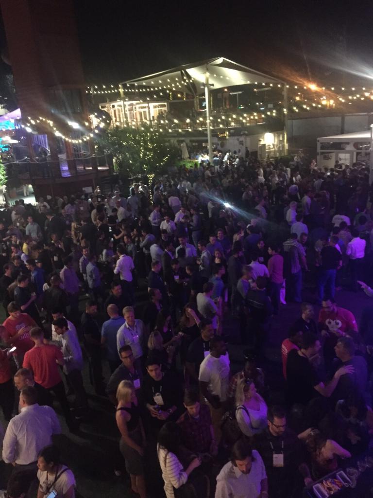 vulcantronics's tweet photo. The Collision Opening night is on. From here it gets better. #CollisionConf 2015 http://t.co/WgYcJEqKEa